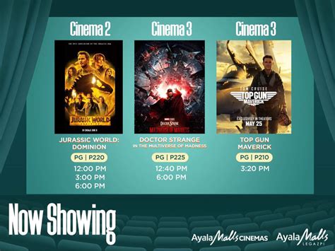 Catch these exciting films at Ayala .